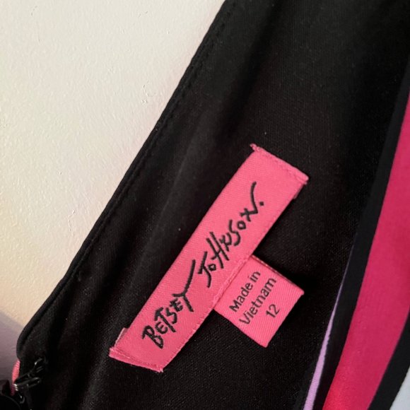 BETSEY JOHNSON STRIPED DRESS, SIZE 12 - Picture 2 of 3